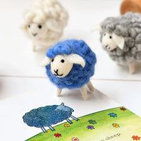 Tara Treasures Felt Blue Sheep Toy