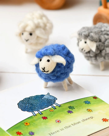 Tara Treasures Felt Blue Sheep Toy