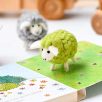 Tara Treasures Felt Green Sheep Toy