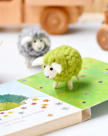 Tara Treasures Felt Green Sheep Toy