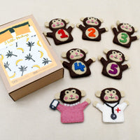 Tara Treasures Five Little Monkeys, Finger Puppet Set