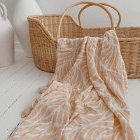 Peach Fleur Bamboo/Cotton Wrap