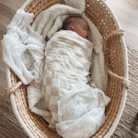 Tillie Check Nude Bamboo/Cotton Wrap