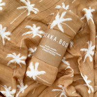 Arlo Palm Toffee Bamboo/Cotton Wrap