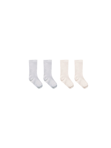 Quincy Mae Socks Set || Natural, Cloud