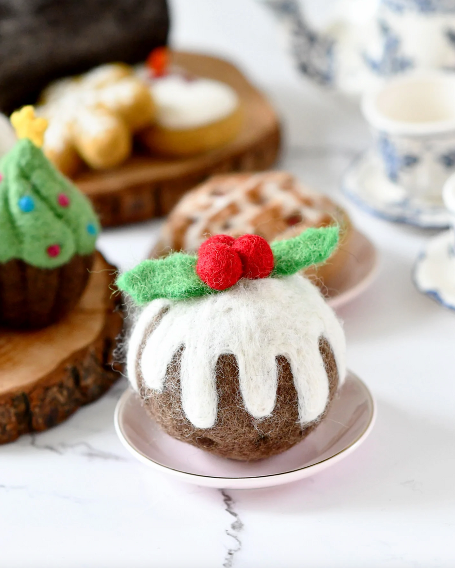 Tara Treasures Felt Christmas Pudding (Round)