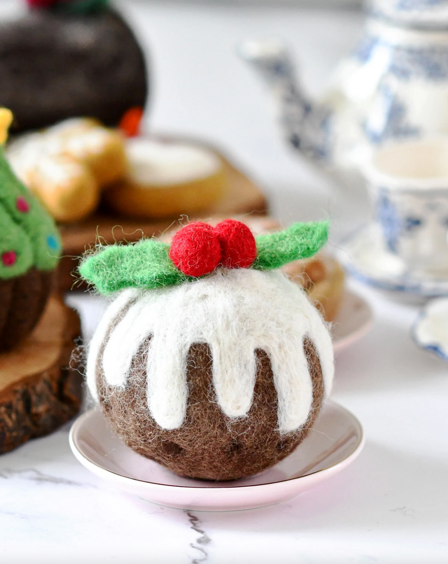 Tara Treasures Felt Christmas Pudding (Round)