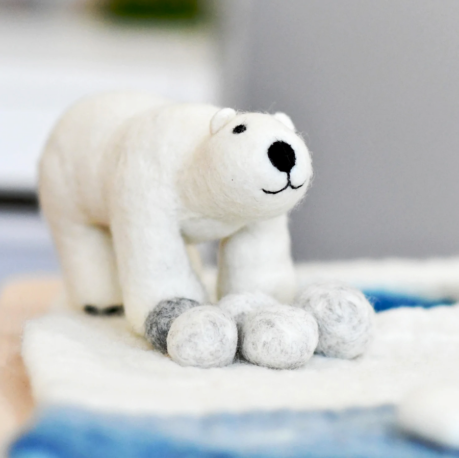 Tara Treasures Felt Polar Bear Toy