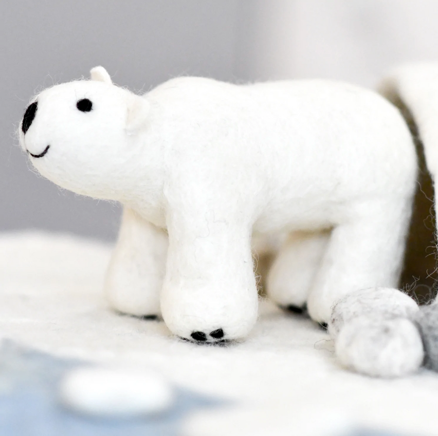 Tara Treasures Felt Polar Bear Toy