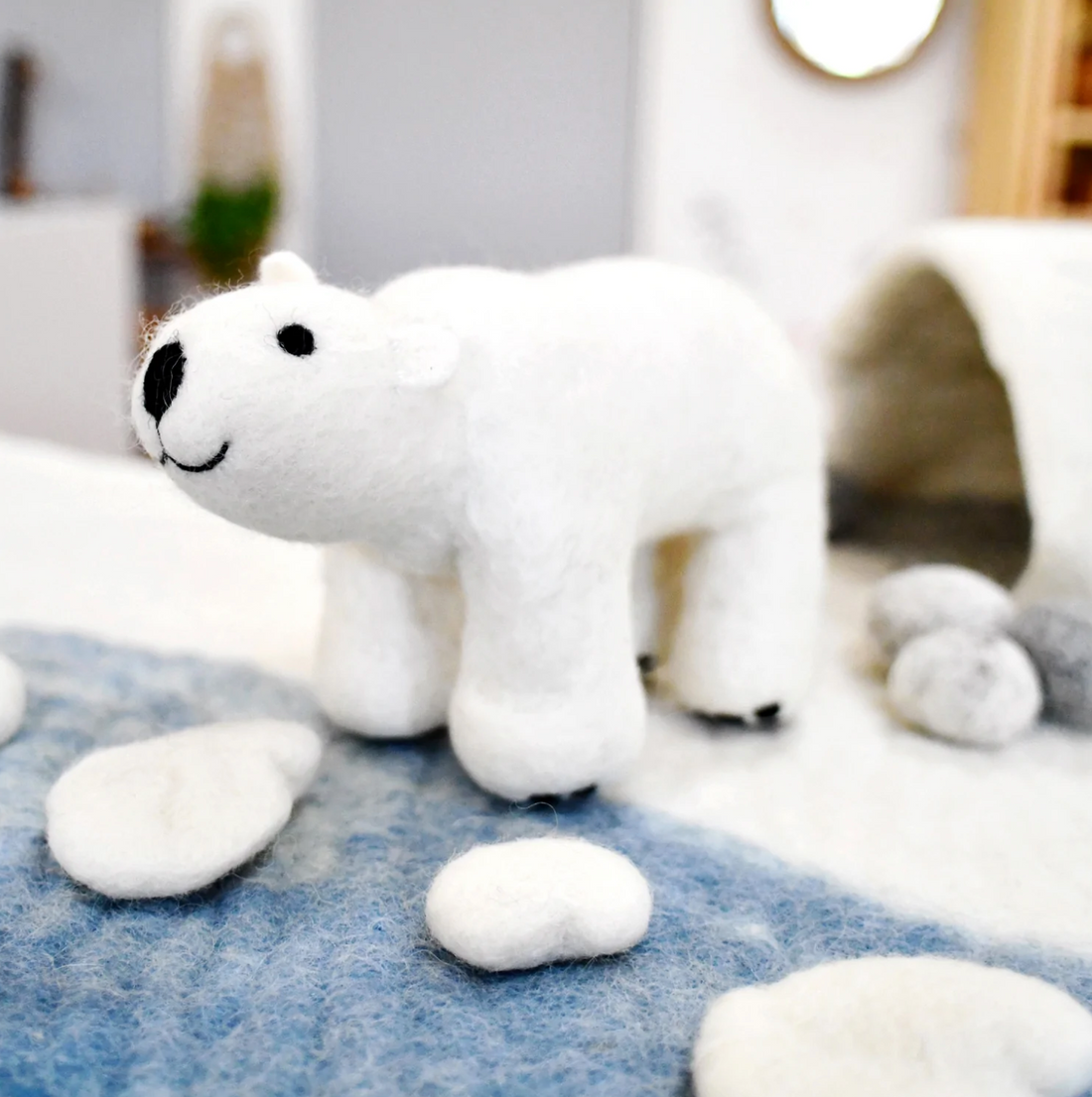 Tara Treasures Felt Polar Bear Toy