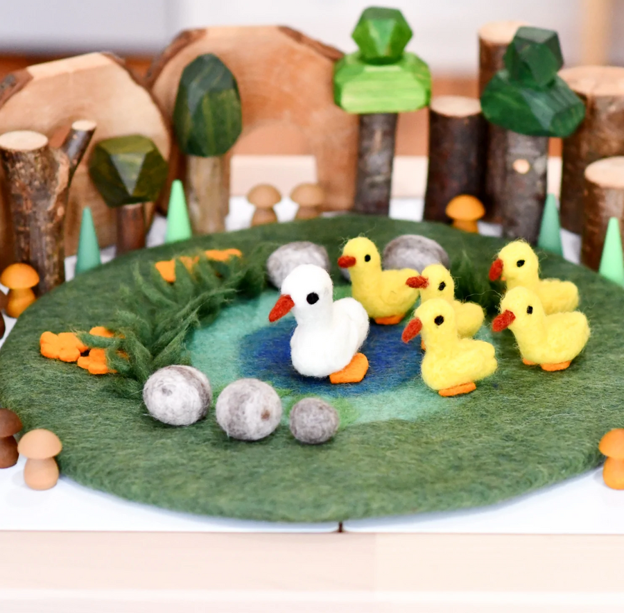 Tara Treasures Duck Pond with 6 Ducks Play Mat Playscape