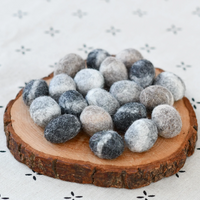 Tara Treasures Felt Pebbles Stones - 20 pebbles