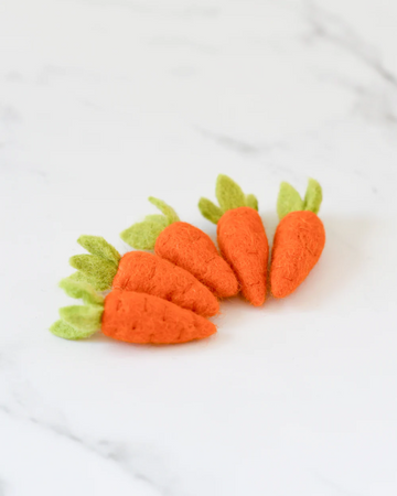 Tara Treasures Felt Carrots - 5 Orange Carrots