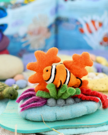 Tara Treasures Felt Coral Reef with Clownfish Set