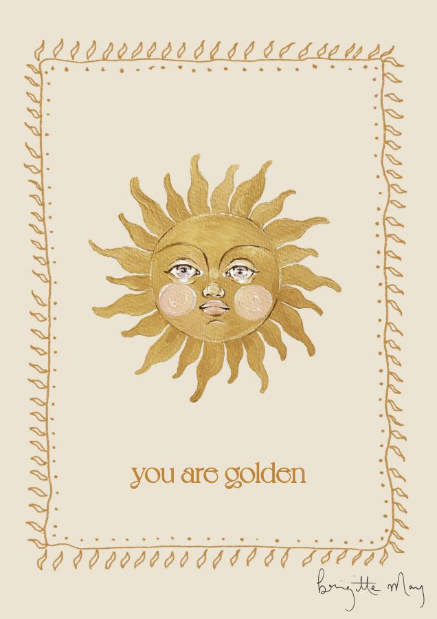you are golden greeting card brigette may nurture thy seed